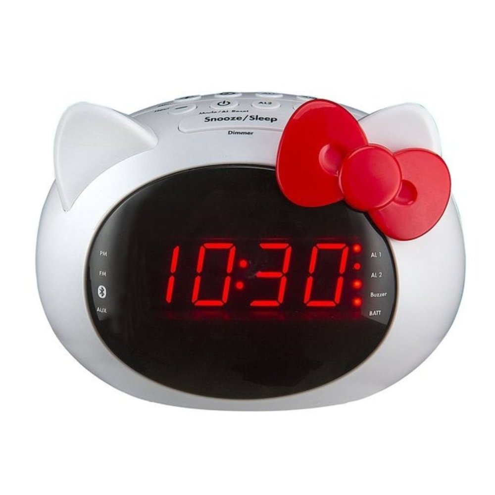 NIB Hello Kitty iHome Bluetooth Dual Alarm Clock Radio